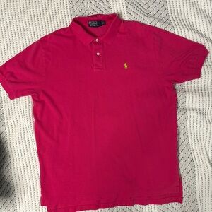 Polo by Ralph Lauren Men's Bold Pink Polo Shirt